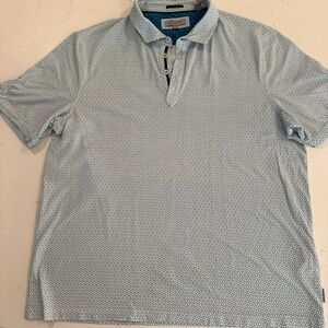 Ted Baker Light Blue Geometric Polo Shirt